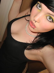Various emo hotties naked and topless selfpics