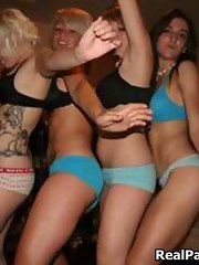 Drunk teen girl licks her girlfriend\'s fresh meaty pussy